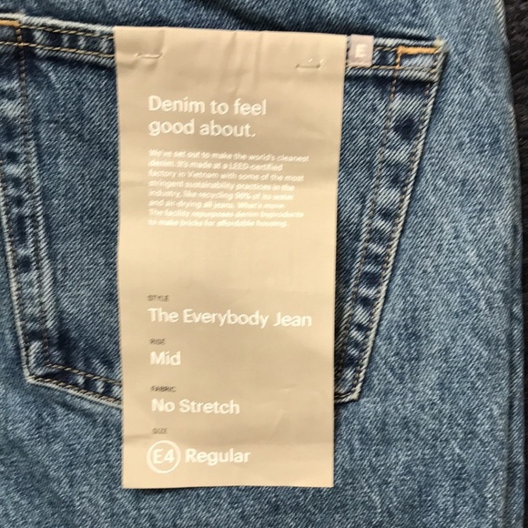 NWT Everlane The Everybody Button up Jeans - Picture 5 of 7